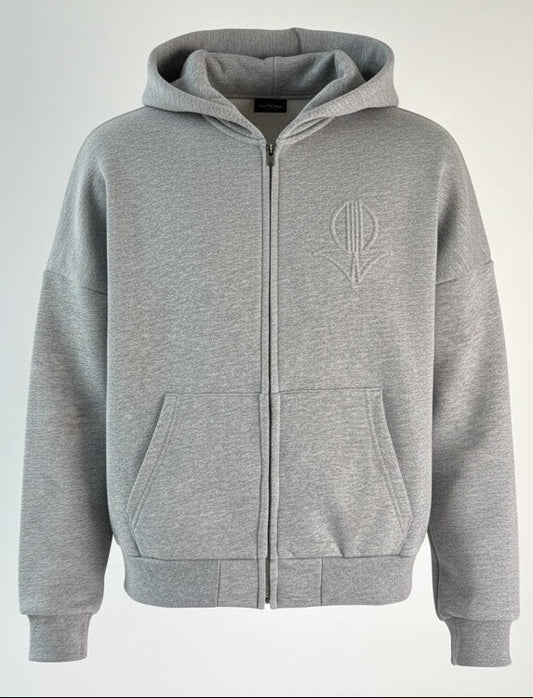 Grey Embossed Hoodie!